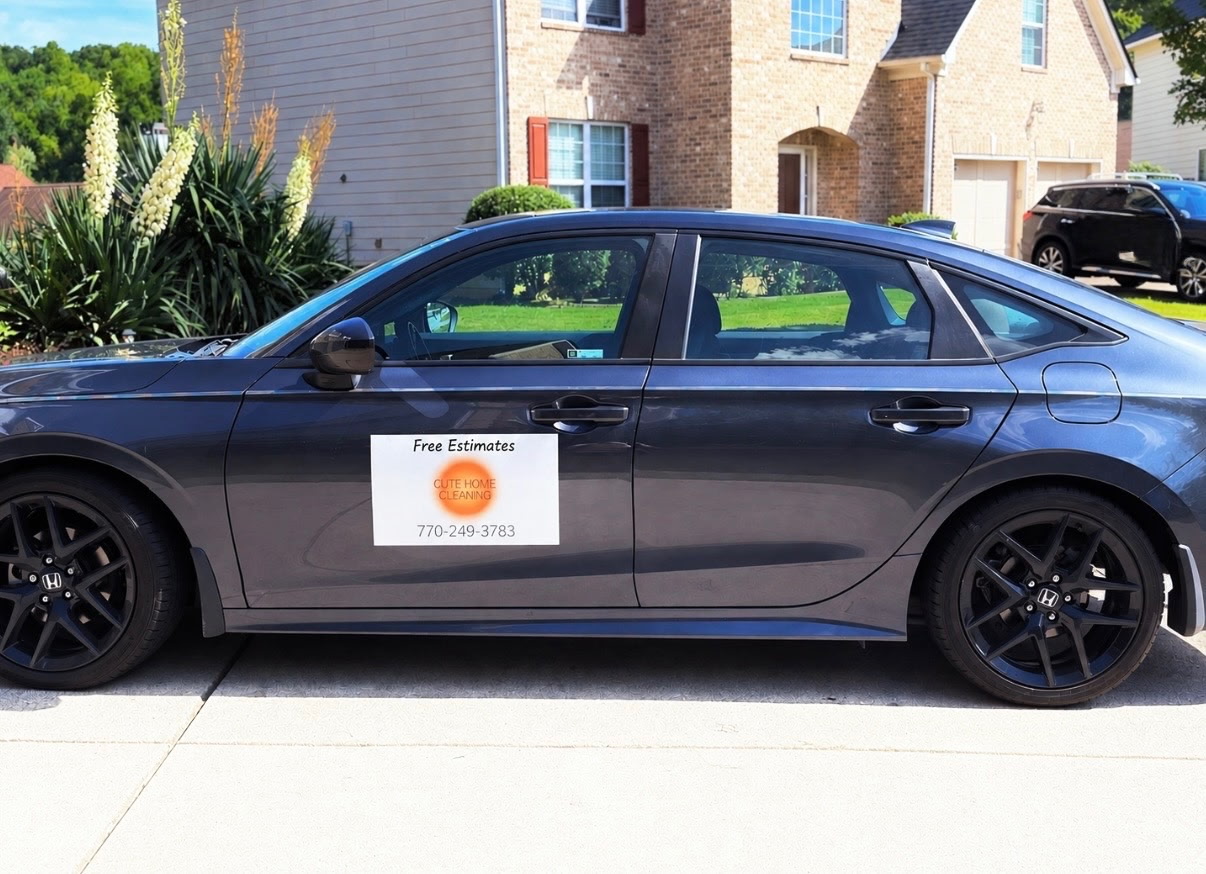 Cute Home Cleaning service vehicle